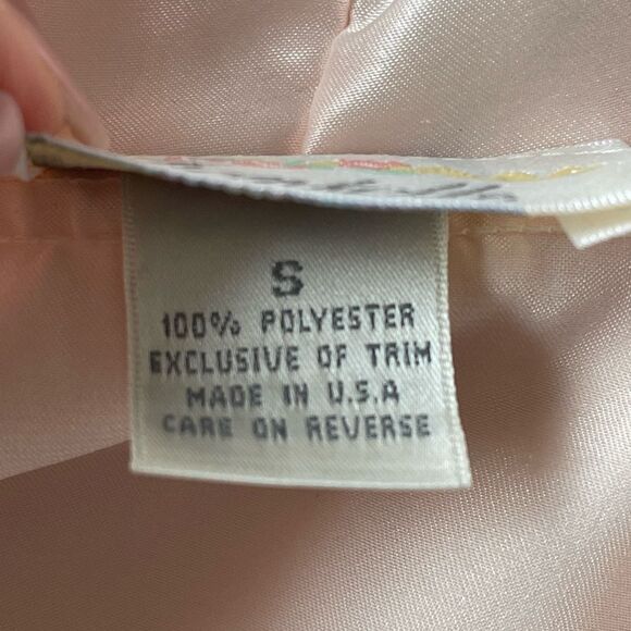 VTG Dentelle Satin robe blush pink size S - Picture 5 of 8